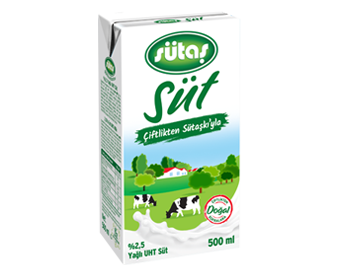 Sütaş 500 ml %2,5 Yağlı UHT Süt Sütaş 500 ml %2,5 Yağlı UHT Süt